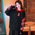 Load image into Gallery viewer, [Ancient Monster --- Rabbit Series] ★China style hoodie★ 2color Regular type or brushed lining type Tops Cute Original Black Red Rabbit ears
