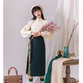 Load image into Gallery viewer, [Sangoku style series]★China style skirt★ Maki skirt Improved Chinese clothing Original Dark Green SML
