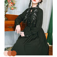 Load image into Gallery viewer, [Ancient mansion --- 臇薇 series] ★China style dress★ Long dress Black Black China button
