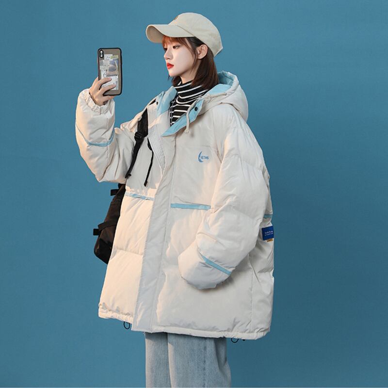 [Morimoto Series] ★Winter Coat★ Cotton Coat 2color Thick Warm Unisex Men's Cold Protection Beige Blue