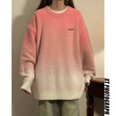 [SENSU Series] ★Sweater★ 3color Knit Tops Gradient Unisex Men's Large Size Black Green Pink