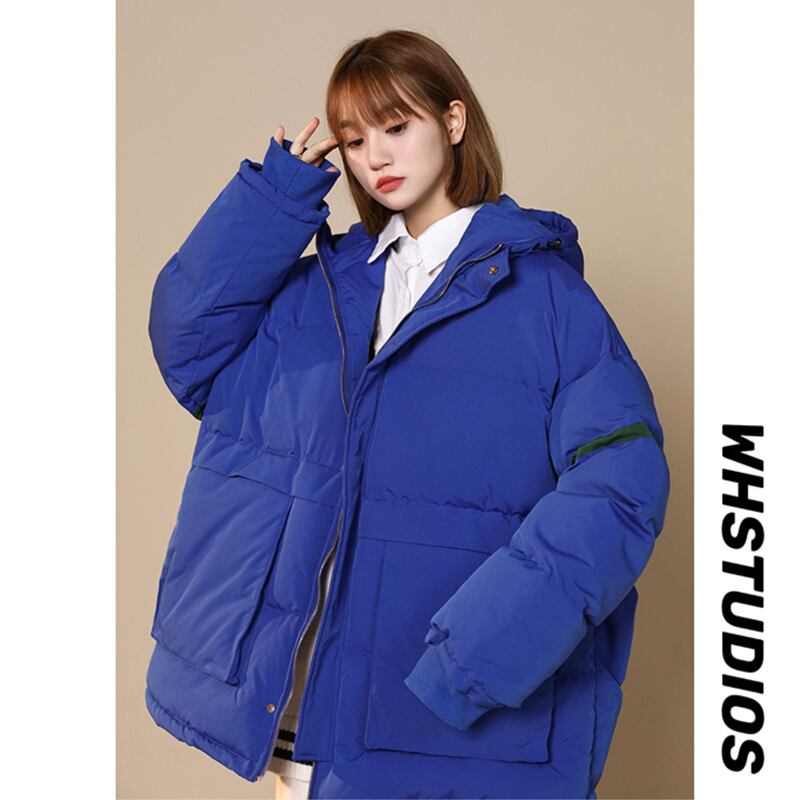 [Suikoishi Series] ★Winter Coat★ Cotton Coat Outerwear 3color Unisex Men's Thick Warm Black Beige Blue