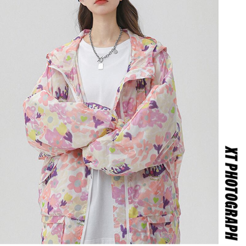 [CHAOMEICHEN Series] ★Jacket★ 2color Outer Thin Summer Clothes Sun Protection Unisex Men's Print