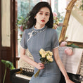 Load image into Gallery viewer, [RUYUN Series]★Cheongsam dress★ 2color Chinese style dress Elegant Temperament enhancement Large size
