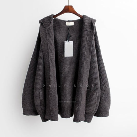 [YIDENGNA Series] ★Outer★ Sweater Cardigan 2color Cartoon Gray Orange