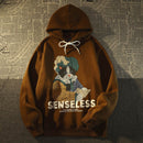 [Roba Series] ★Fleece-lined hoodie★ 2color tops, unisex, men's, cat, cat, cute, unique