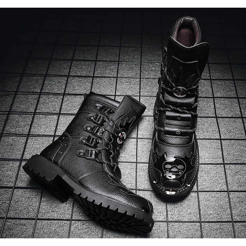 [Shiodong Series] ★Boots★ Martin Shoes Fashion Men's Size 39-46 Thick Black Easy to match