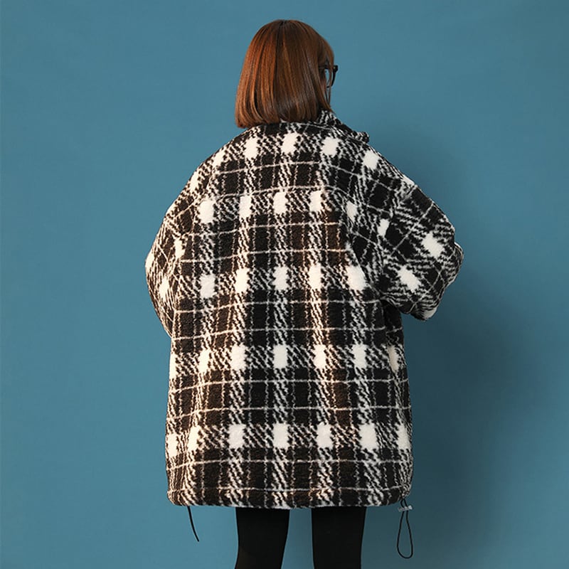 [Morimoto Series] ★Winter Coat★ Cotton Coat 2 Colors Thick Warm Unisex Men's Cold Protection Plaid Pattern Blue Black