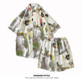 Load image into Gallery viewer, [TIANYI Series]★Setup★ Shirt + Shorts 2color Unisex Men's Large Size Oil Painting Style
