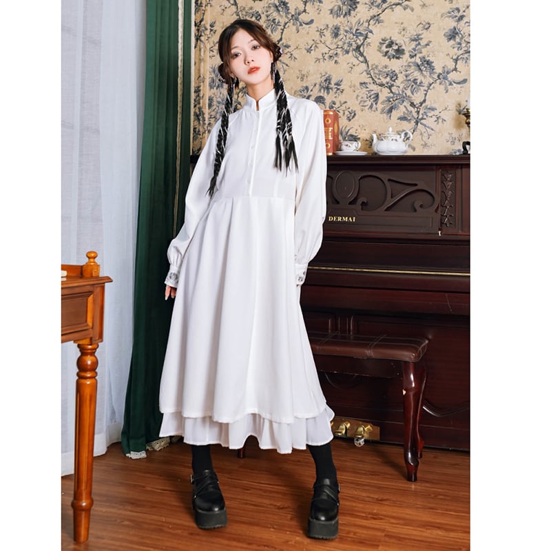 [Kokaisha---Gyounma Series] ★Chinese style setup★ Dress + long vest 2-piece set Cute