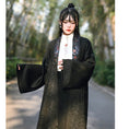 Load image into Gallery viewer, [Ancient Monster House---Four Wise Songs Series] ★Chinese style happi coat★ Chinese elements, Chinese clothing, long length, loose, black, black, original
