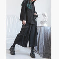 Load image into Gallery viewer, [Kokaisha series]★China style pants★Bottoms Gaucho pants Gaucho SML Easy to match Black Black
