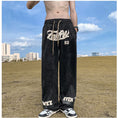 Load image into Gallery viewer, [BIGEMAN Series]★Pants★ 2color Casual Pants Bottoms Unisex Men's Large Size Alphabet Black Khaki Blue
