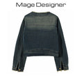 Load image into Gallery viewer, [Mage Designer Series]★Jacket★ Denim jacket outerwear fashion easy to match Blue Blue
