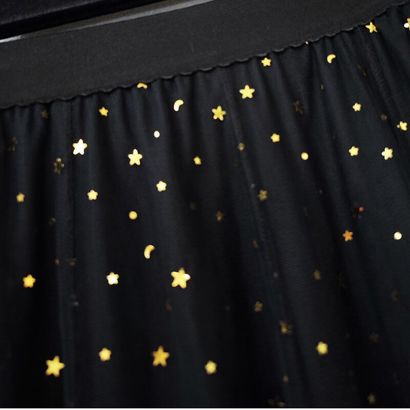 [KEER Series]★Skirt★ Bottoms 3 types of length available Large size Elastic waist Star