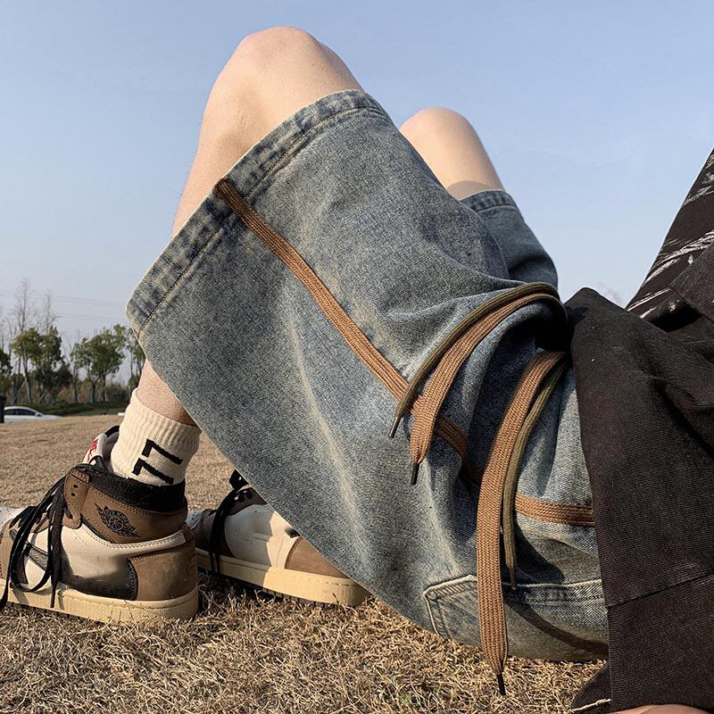 [QISHE Series] ★Shorts★ Denim pants 2color Casual Unisex Men's Simple Easy to match