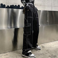 Load image into Gallery viewer, [Miyakoya Series] ★Denim pants★ Bottoms, pants, unisex, black, slim, ins style, easy to match
