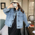 Load image into Gallery viewer, [YXF Series] ★China style outerwear★ Denim jacket China buttons Easy to match Chinese clothes Blue Blue
