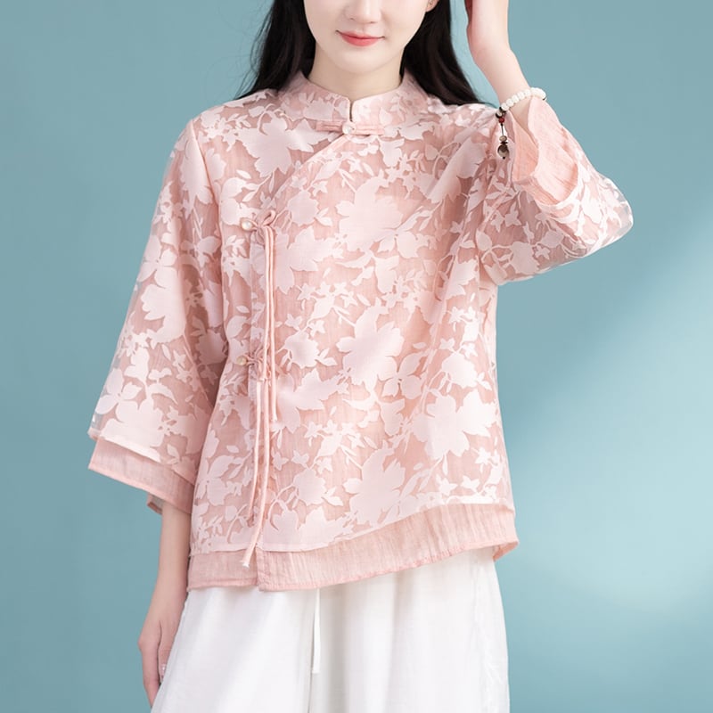 [Qing Series]★China style tops★ 3color Chinese style shirt, Chinese clothes, summer clothes, cool, Chinese clothes, Tang clothes, retro