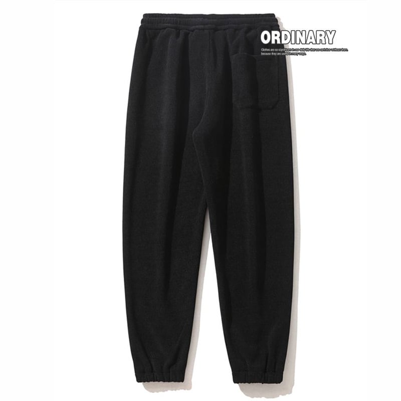 [PAONAN Series]★Pants★ Brushed lining available 2color casual pants, large size, unisex, men's, black, gray