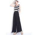 Load image into Gallery viewer, [Kobanlan Series]★China style trousers★ Gaucho pants Chiffon Black Black Elegant Slimming
