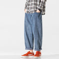 Load image into Gallery viewer, [BIGEMAN Series]★Denim pants★ Nine-quarter length bottoms pants unisex men's large size blue blue spring clothes
