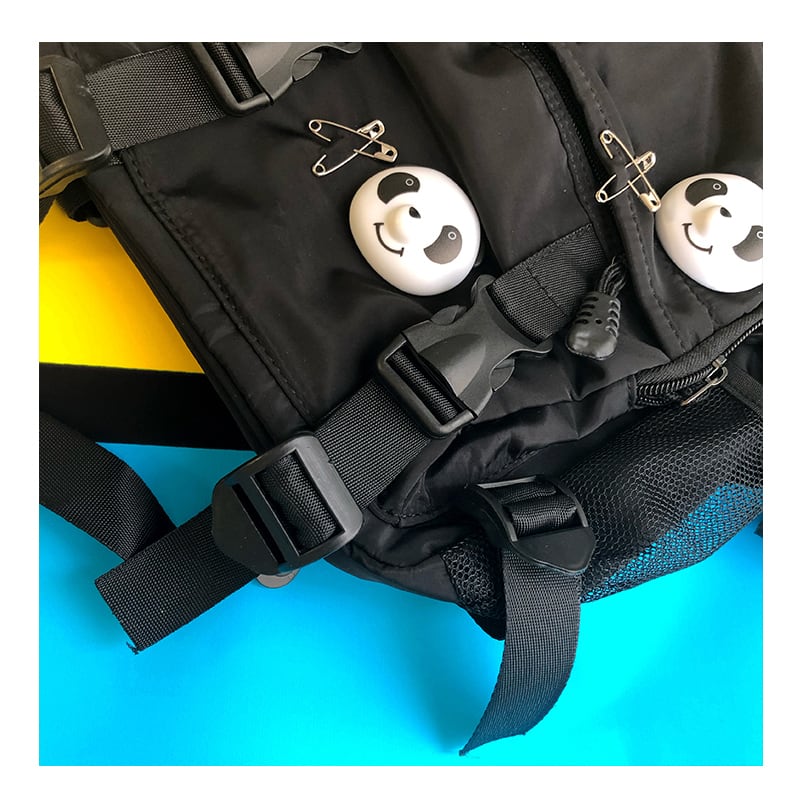 [Eddy Studio Series]★Rucksack★ Panda Cute Large Capacity Fashion Black Men's Women's