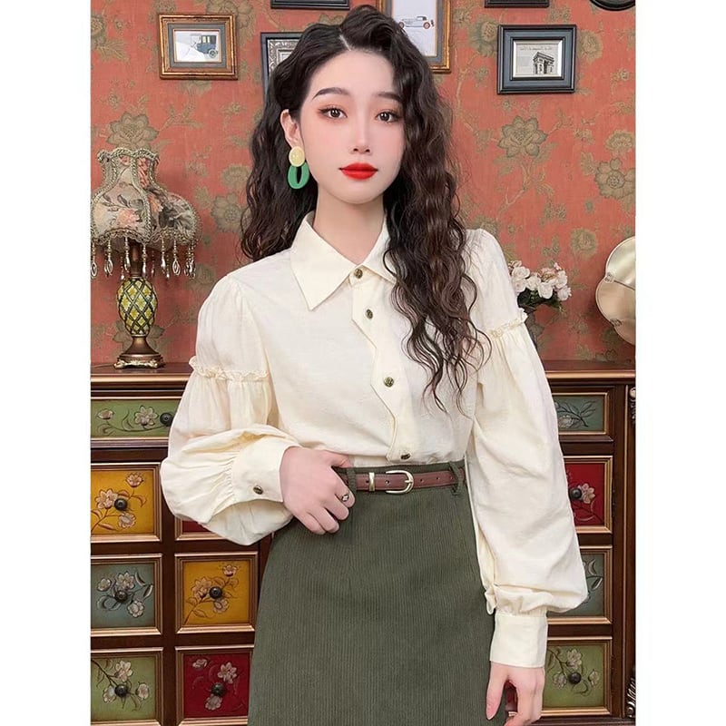 [Misslin Fashion Series]★Setup Order Single Item★ Shirt or Skirt Apricot Green Easy to match