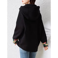 Load image into Gallery viewer, [September ink series] ★China style hoodie★ Embroidered tops, ethnic style, large size, loose, black, black
