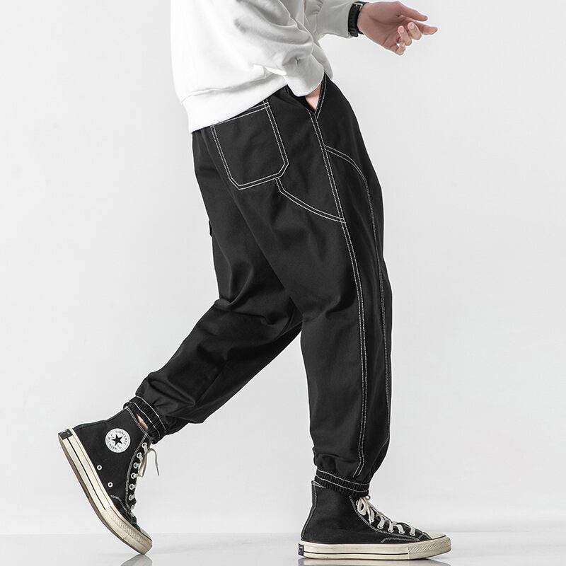 [BIGEMAN Series] ★Casual Pants★ 2color, Quarter-length Bottoms, Pants, Unisex, Men's, Large Size, Stylish, Commuting