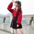 Load image into Gallery viewer, [Kokucho Series]★China style setup, single item order★ Tops or hanging skirt SML XL Red Black Cute
