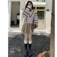 Load image into Gallery viewer, [Koikoro Series] ★Sweater★ Knit tops Colorful striped pattern Cute Easy to match Autumn clothes Sweet Fashion
