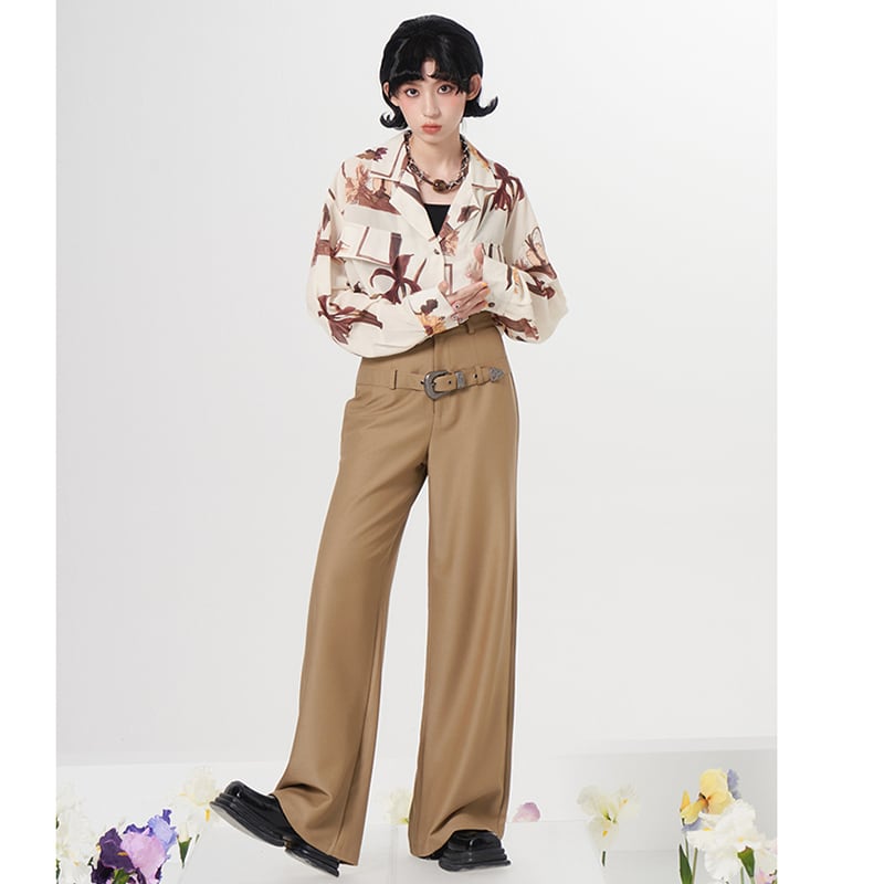 [Yang's Great Dream Series] ★Casual Pants★ 2color Pants Bottoms Designed Black Black Brown