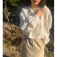 Load image into Gallery viewer, [LIANGLIANG Series]★Shirt★ 2color Embroidery Floral Tops Long Sleeve Shirt Improves Temperament Cute Easy to Match
