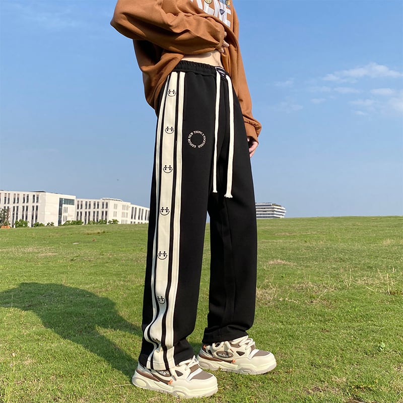 [NANSHI Series]★Casual Pants★ 3color Bottoms Trousers Unisex Men's Sports Style Stylish Vertical Stripes