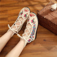 Load image into Gallery viewer, [Camei series]★China shoes★ 3color black or red or beige sandals open toe shoes ethnic style
