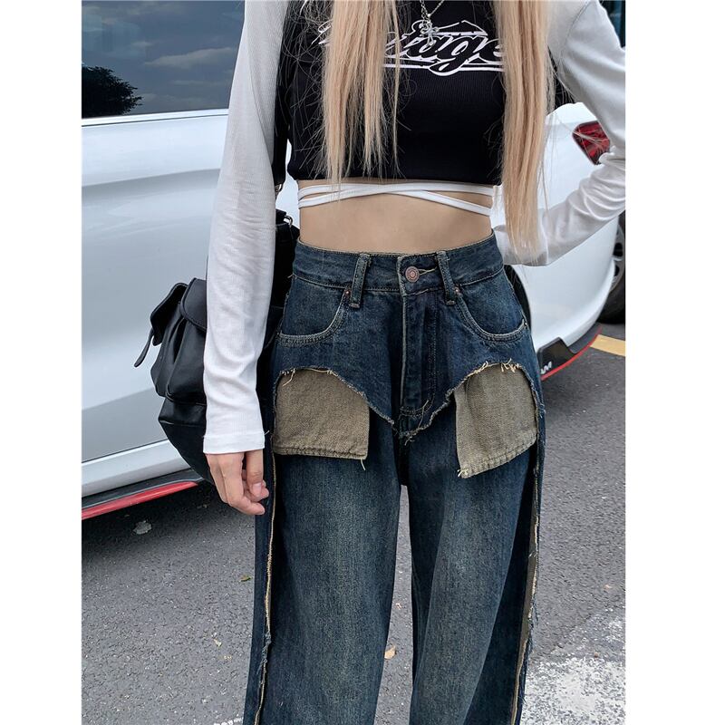 [KEKELI Series]★Denim Pants★ Trousers Bottoms Fashion Ladies Stylish Slimming