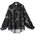 Load image into Gallery viewer, [Kyoto Series]★China style shirt★ 2color original print black red men's couple clothes
