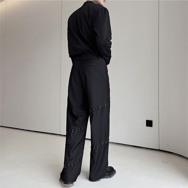 [Image Series] ★Casual Pants★ Stylish Bottoms Unisex Men's Black Black Casual ML XL