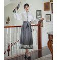 Load image into Gallery viewer, [WUJIA Series] ★Chinese style skirt★ Bottoms Maki skirt Hanfu skirt Shinjeongshi Gray Switching
