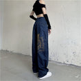 Load image into Gallery viewer, [Miyakoya Series]★Denim Pants★ Trousers Bottoms Dragon, Golden Dragon, Silver Dragon Embroidered Gaucho Pants Gaucho
