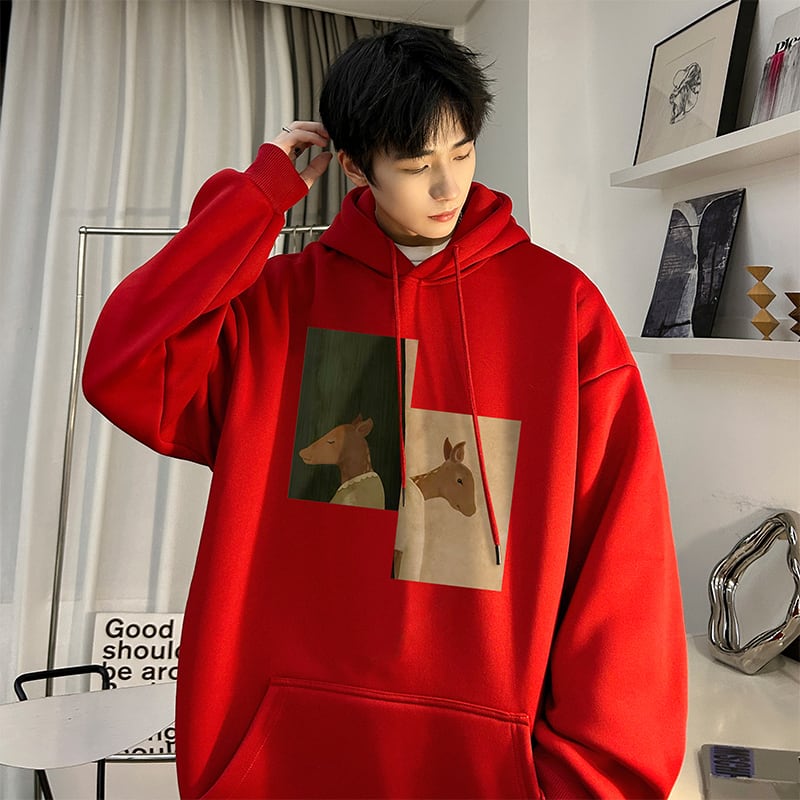 [YOULIN Series] ★Parker★ 9color Long sleeve tops Unisex Men's Large size White Green Blue Black Red