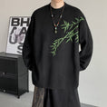 Load image into Gallery viewer, [Illustrated series] ★China style tops★ Knit tops Bamboo Unisex Men's Large size Black Black
