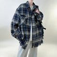 Load image into Gallery viewer, [V37 Series]★Outer★ Shirt outerwear jacket fringe unisex men's plaid fashion
