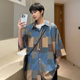 Load image into Gallery viewer, [TIAOTA Series]★Shirt★ Tops Unisex Men's Summer Clothes Easy to Match Plaid Summer Clothes Hawaii Aloha Shirt
