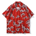 Load image into Gallery viewer, [TRAVEL ISSUANCE Series]★Shirt★ 2color Tops Short Sleeve Shirt Snake Print Spring/Summer Unisex Men's Black Red
