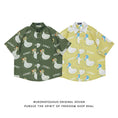 Load image into Gallery viewer, [Satoru Series]★Shirt★ Tops 2color Duck Unisex Men's Print Cartoon Green Yellow
