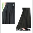 Load image into Gallery viewer, [Ancient monster---Long wind series]★China style pants★Bottoms Gaucho pants with belt Black Black
