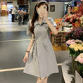 Load image into Gallery viewer, [YIHAO Series] ★Dress ★ 2color Short Sleeve Dress Short Length Dress Women's Gray Black
