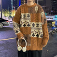 Load image into Gallery viewer, [SENYE Series]★Sweater★ 3color Tops Christmas Unisex Men's Deer Color Scheme Apricot Navy Coffee Color
